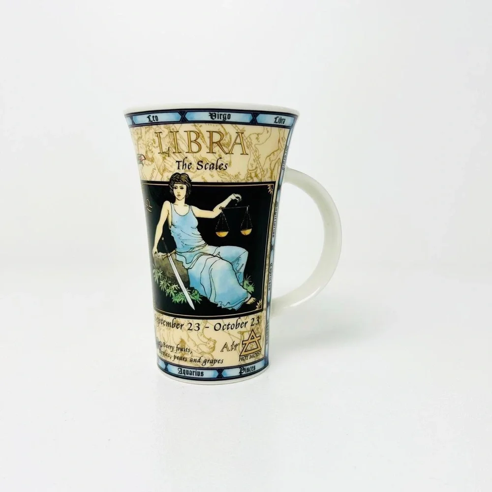 Dunoon scottish Fine Stoneware libra Zodiac Lrg mug Art Design artist JACK DADD - Picture 6 of 8